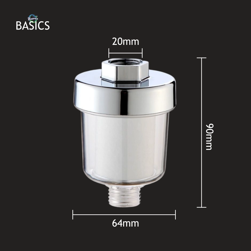 Bath Shower Filter with Chrome Finish 20mm x 64mm x 90mm